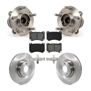 Front Hub Bearing Assembly Disc Brake Rotors And Pads Kit For Hyundai Genesis Equus KBB-114834