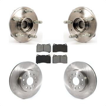 Front Hub Bearing Assembly Brake Rotor Pad Kit For 2014 Cadillac CTS With Brembo Calipers KBB-114835