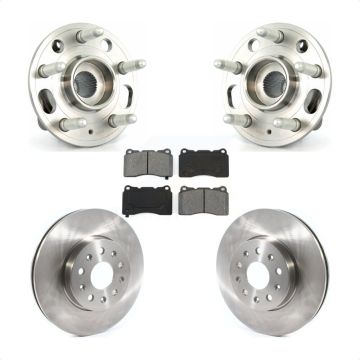 Front Hub Bearing Assembly Disc Brake Rotors And Semi-Metallic Pads Kit For Cadillac CTS KBB-114840
