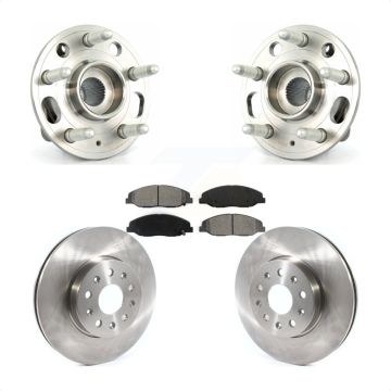 Front Hub Bearing Brake Rotor And Pad Kit For 2014 Cadillac CTS Without Heavy Duty Brakes KBB-114842