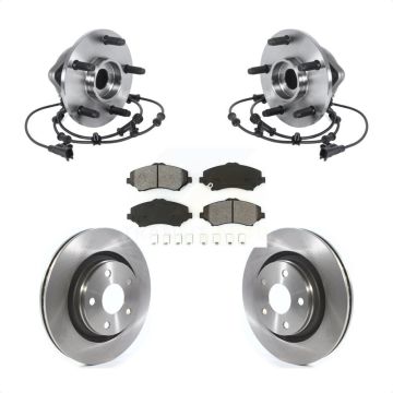 Front Hub Bearing Assembly Disc Brake Rotors And Pads Kit For Jeep Wrangler JK KBB-114845