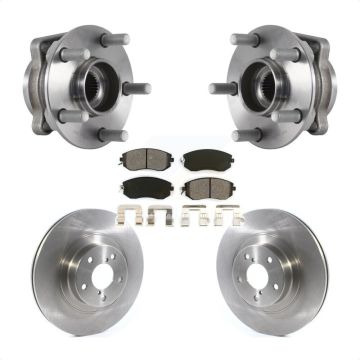 Front Hub Bearing Assembly Disc Brake Rotor And Pads Kit For Subaru Forester Crosstrek XV KBB-114849