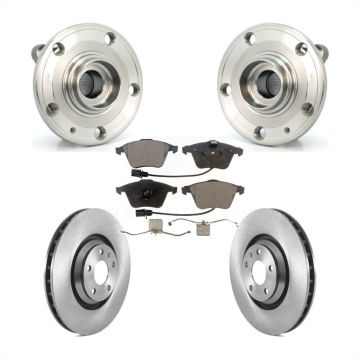 Front Hub Bearing Assembly Disc Brake Rotors And Ceramic Pads Kit For Audi TT Quattro TTS KBB-114856