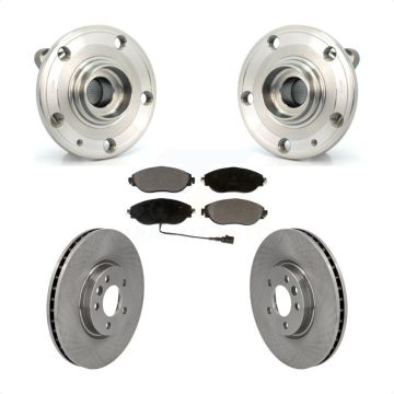 Front Hub Bearing Assembly Disc Brake Rotors And Ceramic Pads Kit For Volkswagen CC AWD KBB-114859