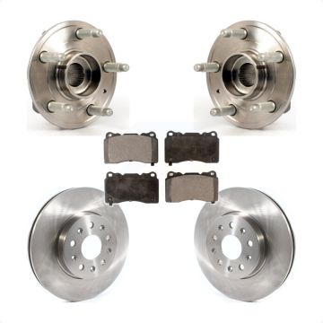 Front Hub Bearing Assembly Brake Rotor Pad Kit For 2014 Cadillac CTS With Brembo Calipers KBB-114865