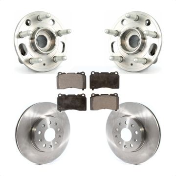 Front Hub Bearing Assembly Disc Brake Rotors And Ceramic Pads Kit For Cadillac CTS KBB-114872