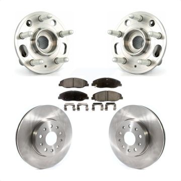 Front Hub Bearing Brake Rotor And Pad Kit For 2014 Cadillac CTS Without Heavy Duty Brakes KBB-114874