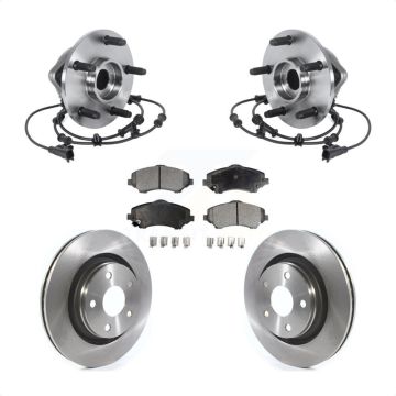 Front Hub Bearing Assembly Disc Brake Rotors And Ceramic Pads Kit For Jeep Wrangler JK KBB-114879
