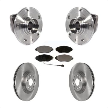 Front Hub Bearing Brake Rotor & Pad Kit For Volkswagen Tiguan Jetta Audi Q3 GTI Golf R S3 KBB-114880