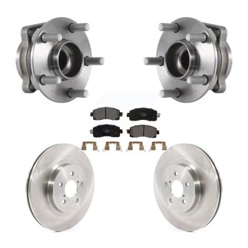 Front Hub Bearing Assembly Disc Brake Rotors And Pads Kit For Subaru Crosstrek Impreza KBB-114885