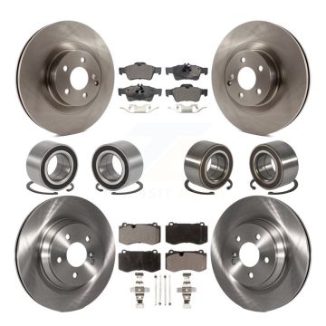 Front Rear Bearing Brake Rotor & Pad Kit (10Pc) For Mercedes-Benz S350 With Sport Package KBB-114893