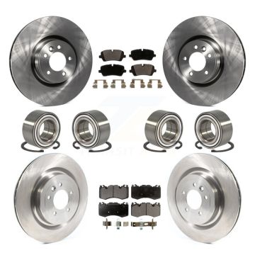 Front Rear Bearing Disc Brake Rotor And Ceramic Pad Kit (10Pc) For Land Rover Range Sport KBB-114896
