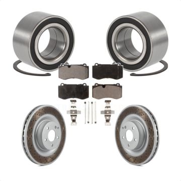 Front Wheel Bearing Coated Disc Brake Rotors And Pads Kit For 2009 Mercedes-Benz S450 KBB-114901