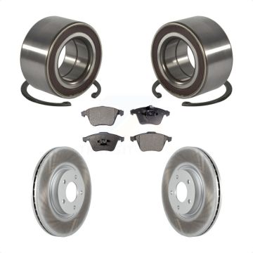 Front Wheel Bearing Coated Disc Brake Rotors And Semi-Metallic Pads Kit For Mazda 3 KBB-114903