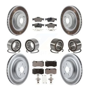 Front Rear Bearings Coated Disc Brake Rotors And Pads Kit (10Pc) For Mercedes-Benz S350 KBB-114905
