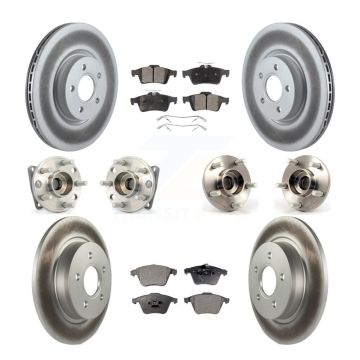 Front Rear Hub Bearing Coated Brake Rotor Pads Kit (10Pc) For 2005-2010 Volvo S40 V50 AWD KBB-114936