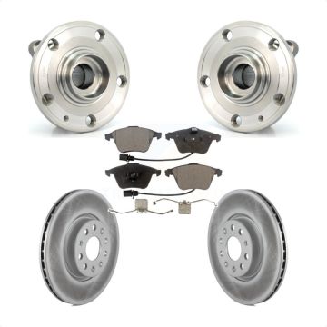 Front Hub Bearing Assembly Coated Disc Brake Rotors And Pads Kit For Volkswagen CC KBB-114944