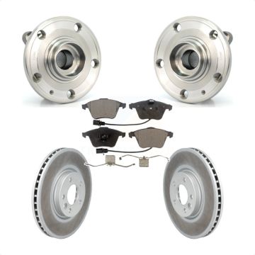 Front Hub Bearing Assembly Coated Disc Brake Rotors And Pads Kit For Volkswagen CC KBB-114946