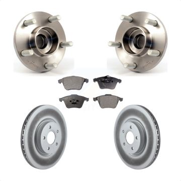 Front Hub Bearing Assembly Coated Disc Brake Rotors And Pads Kit For Volvo S40 V50 C70 KBB-114947