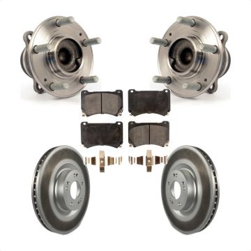 Front Hub Bearing Assembly Coated Disc Brake Rotor And Pads Kit For Hyundai Genesis Equus KBB-114949