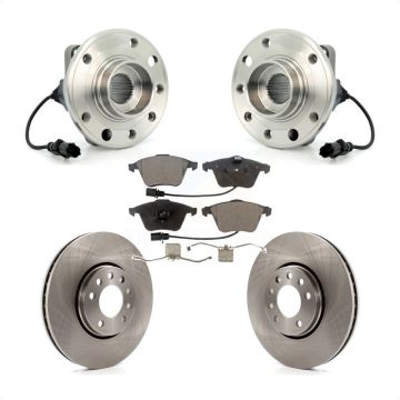 Front Hub Bearing Brake Rotor Pads Kit For 2010 Saab 9-3X With 302mm Diameter KBB-114959