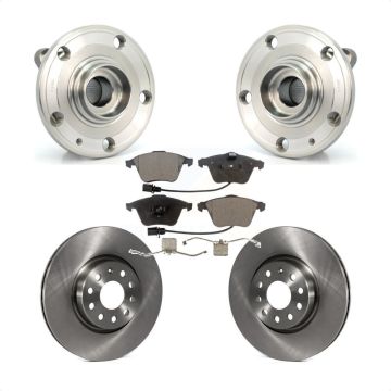 Front Hub Bearing Assembly Disc Brake Rotors And Semi-Metallic Pads Kit For Volkswagen CC KBB-114962