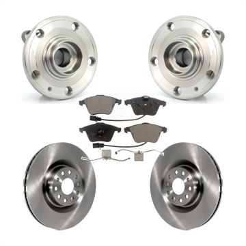 Front Hub Bearing Assembly Disc Brake Rotors And Pads Kit For Volkswagen Passat CC Golf R KBB-114963