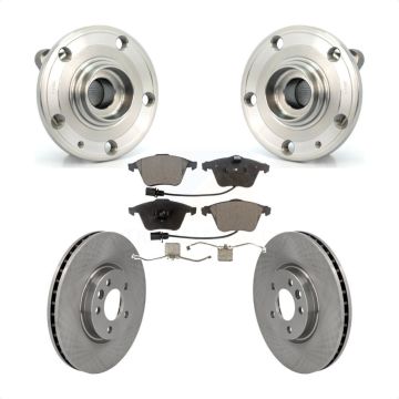 Front Hub Bearing Brake Rotor & Pad Kit For Volkswagen CC With 340mm Diameter KBB-114965