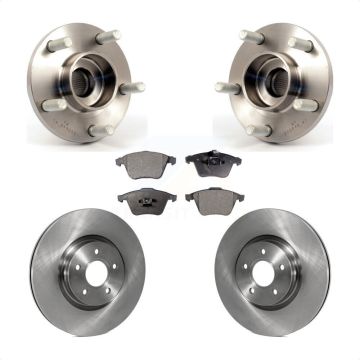 Front Hub Bearing Assembly Disc Brake Rotors And Pads Kit For Volvo S40 V50 C70 KBB-114966