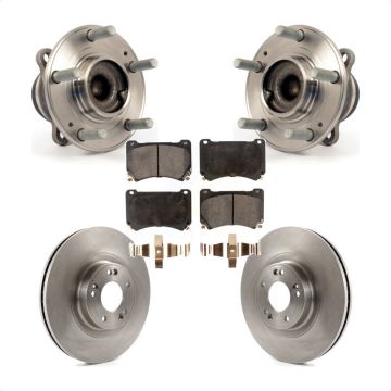 Front Hub Bearing Assembly Disc Brake Rotor And Semi-Metallic Pad Kit For Hyundai Genesis KBB-114967