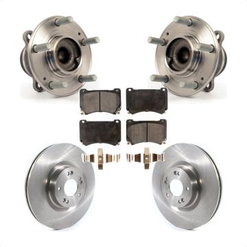 Front Hub Bearing Assembly Disc Brake Rotors And Pads Kit For Hyundai Genesis Equus KBB-114968