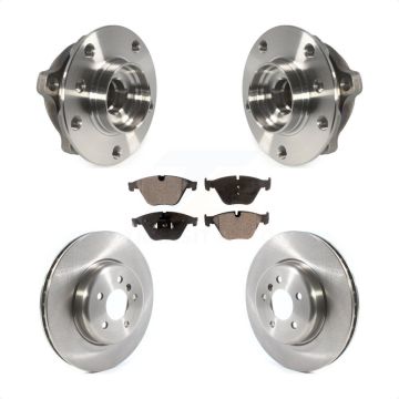 Front Hub Bearing Assembly Brake Rotor & Pad Kit For BMW 535i xDrive 535d 640i Gran Coupe KBB-114973