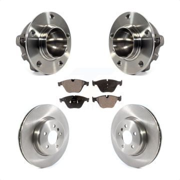 Front Hub Bearing Brake Rotor & Pads Kit For BMW 535i 640i Gran Coupe ActiveHybrid 5 535d KBB-114974