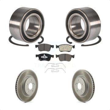 Front Wheel Bearing Coated Disc Brake Rotors And Semi-Metallic Pads Kit For Honda Accord KBB-115021