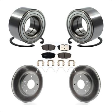 Front Wheel Bearing Coated Disc Brake Rotors And Ceramic Pads Kit For 2014-2016 Kia Soul KBB-115036