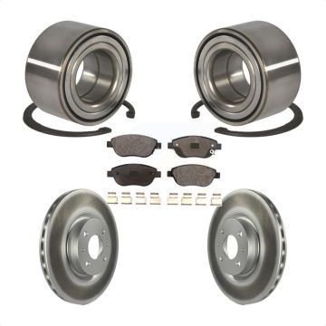 Front Wheel Bearing Coated Brake Rotor Pads Kit For Fiat 500 Turbocharged with GAS engine KBB-115038