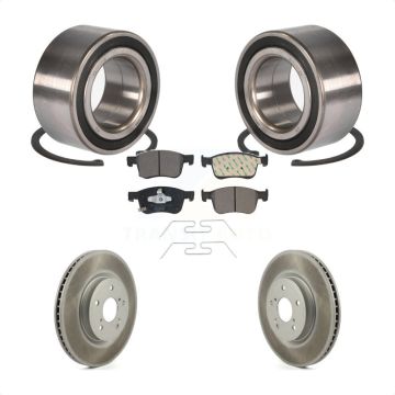 Front Wheel Bearing Coated Disc Brake Rotors And Ceramic Pads Kit For Honda Accord KBB-115040