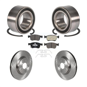 Front Wheel Bearing Disc Brake Rotors And Semi-Metallic Pads Kit For Honda Accord KBB-115043