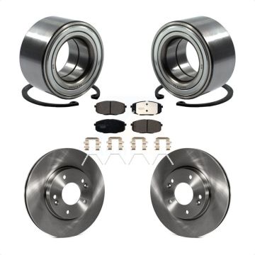 Front Wheel Bearing Disc Brake Rotors And Ceramic Pads Kit For 2014-2016 Kia Soul KBB-115048