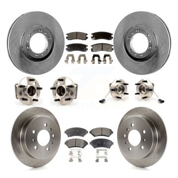 Front Rear Hub Bearing Brake Rotor And Pad Kit (10Pc) For Chevrolet Venture Buick Pontiac KBB-115054