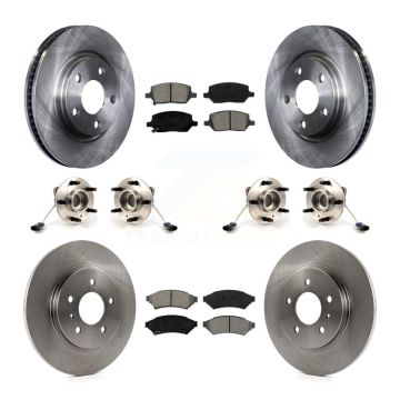 Front Rear Hub Bearing Brake Rotor Pads Kit (10Pc) For Pontiac Montana Chevrolet Uplander KBB-115072