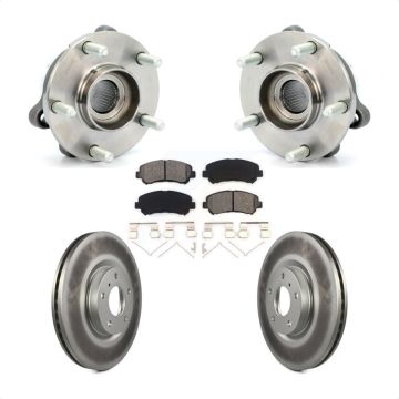 Front Hub Bearing Assembly Coated Disc Brake Rotors And Pads Kit For Nissan Maxima KBB-115110
