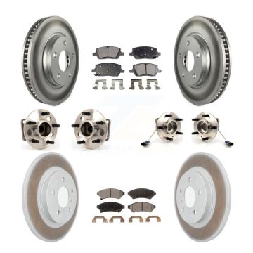 Front Rear Hub Bearing Coated Brake Rotor Pad Kit (10Pc) For Chevrolet Uplander Buick FWD KBB-115111