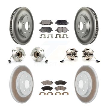 Front Rear Hub Bearing Coated Brake Rotor Pad Kit (10Pc) For Chevrolet Uplander Buick FWD KBB-115115