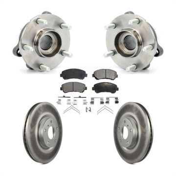 Front Hub Bearing Assembly Coated Disc Brake Rotor And Ceramic Pads Kit For Nissan Maxima KBB-115120