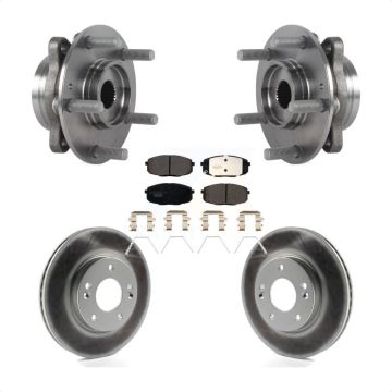 Front Hub Bearing Coated Disc Brake Rotor Pad Kit For Kia Forte Hyundai Elantra GT Forte5 KBB-115121