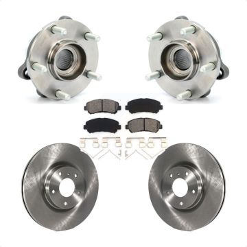 Front Hub Bearing Assembly Disc Brake Rotors And Semi-Metallic Pads Kit For Nissan Maxima KBB-115125