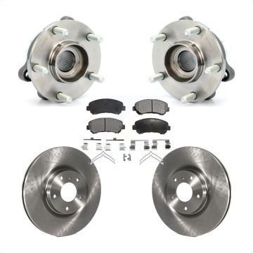 Front Hub Bearing Assembly Disc Brake Rotors And Ceramic Pads Kit For Nissan Maxima KBB-115127
