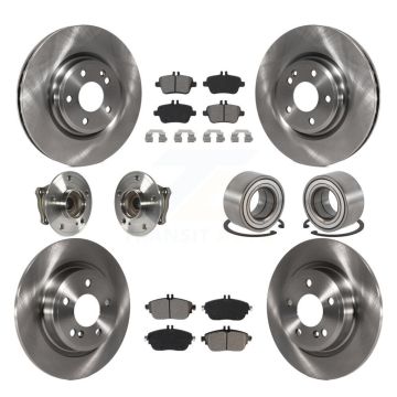 Front Rear Hub Bearing Brake Rotor Pad Kit (10Pc) For Mercedes-Benz GLA250 CLA250 B Drive KBB-115142