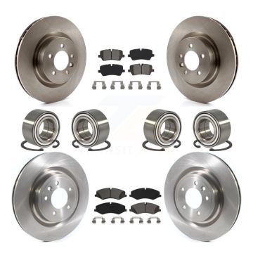 Front Rear Bearing Disc Brake Rotor & Pad Kit (10Pc) For Land Rover Range Sport Discovery KBB-115145